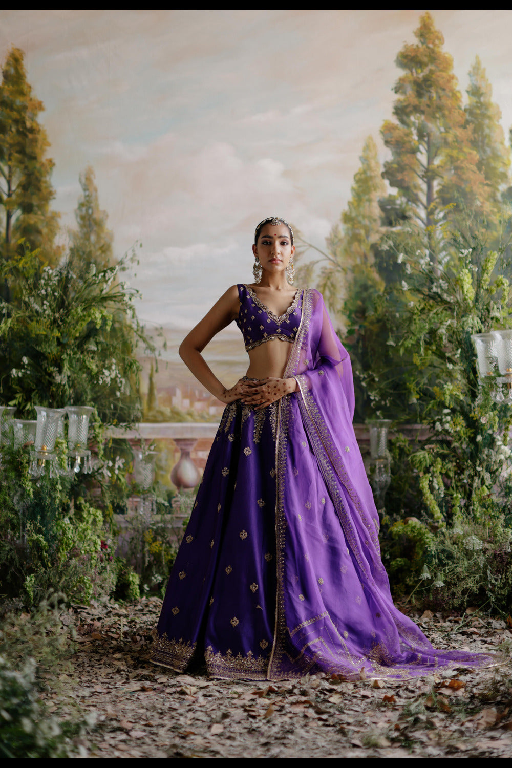 Purple Lehenga Set - Auraya Fashion - Jigar Mali - 