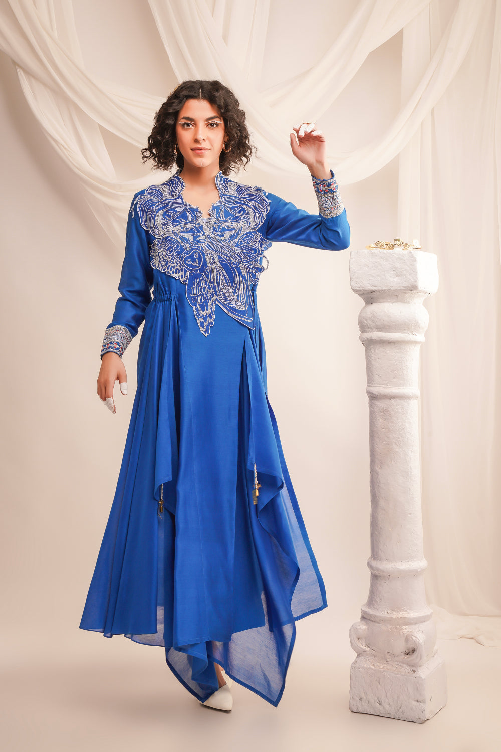 Embroidered Athena Angrakha With Pants - Auraya Fashion -  - #tag1# - #tag2# - #tag3# - #tag3#