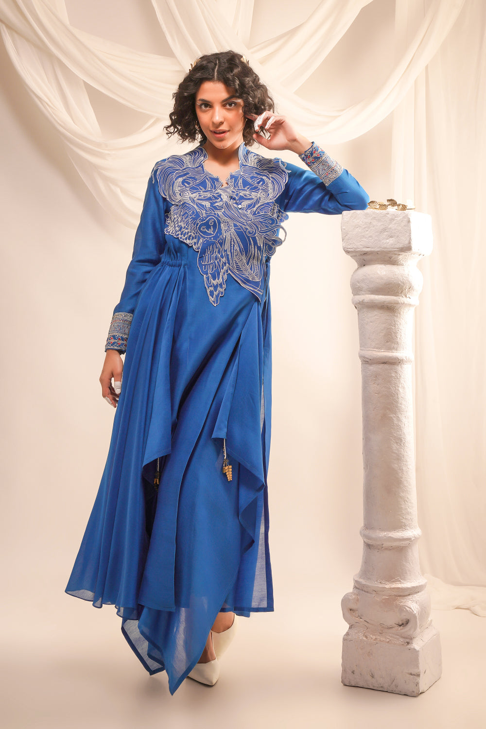 Embroidered Athena Angrakha With Pants - Auraya Fashion -  - #tag1# - #tag2# - #tag3# - #tag3#