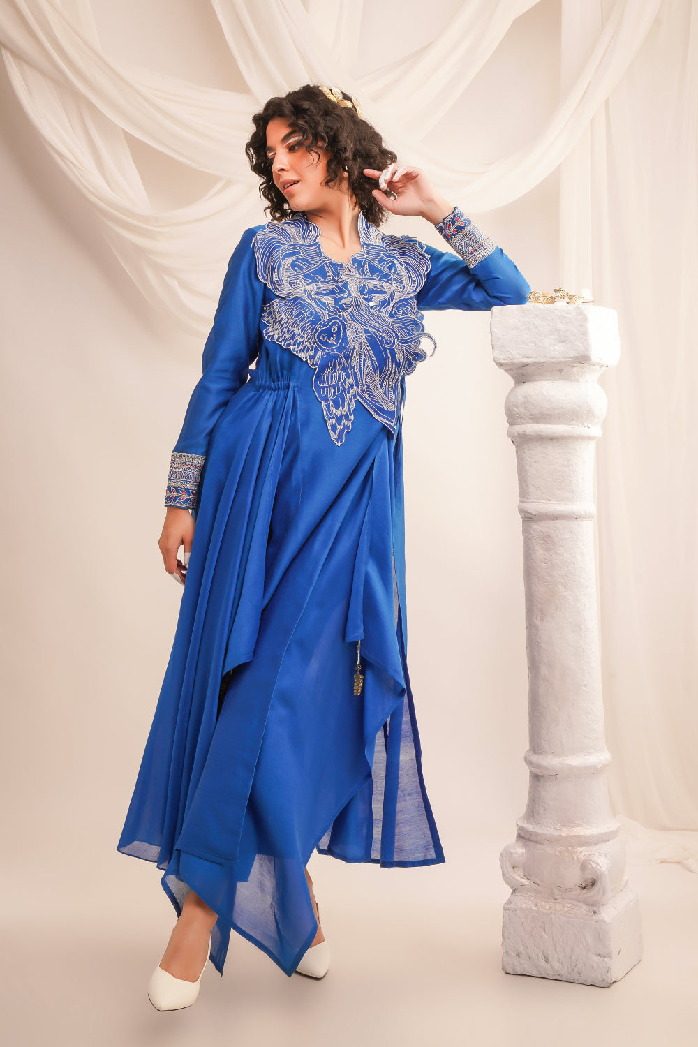 Embroidered Athena Angrakha With Pants - Auraya Fashion -  - #tag1# - #tag2# - #tag3# - #tag3#