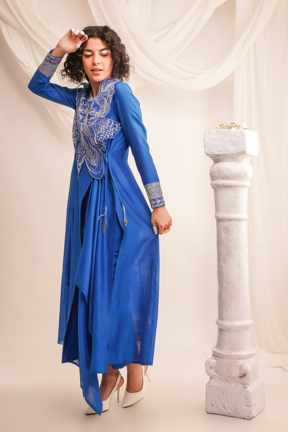 Embroidered Athena Angrakha With Pants - Auraya Fashion -  - #tag1# - #tag2# - #tag3# - #tag3#