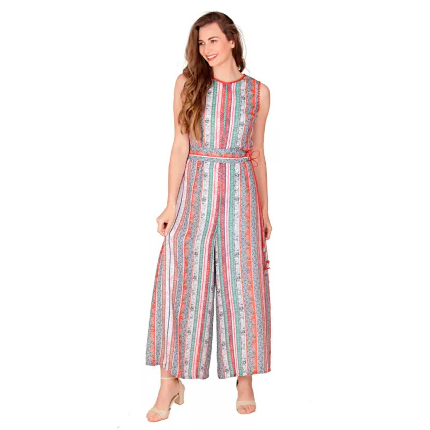 Golden Beige Comfy - Chic Jumpsuit - Auraya Fashion - Sejal Kamdar - #tag1# - #tag2# - #tag3# - #tag3#