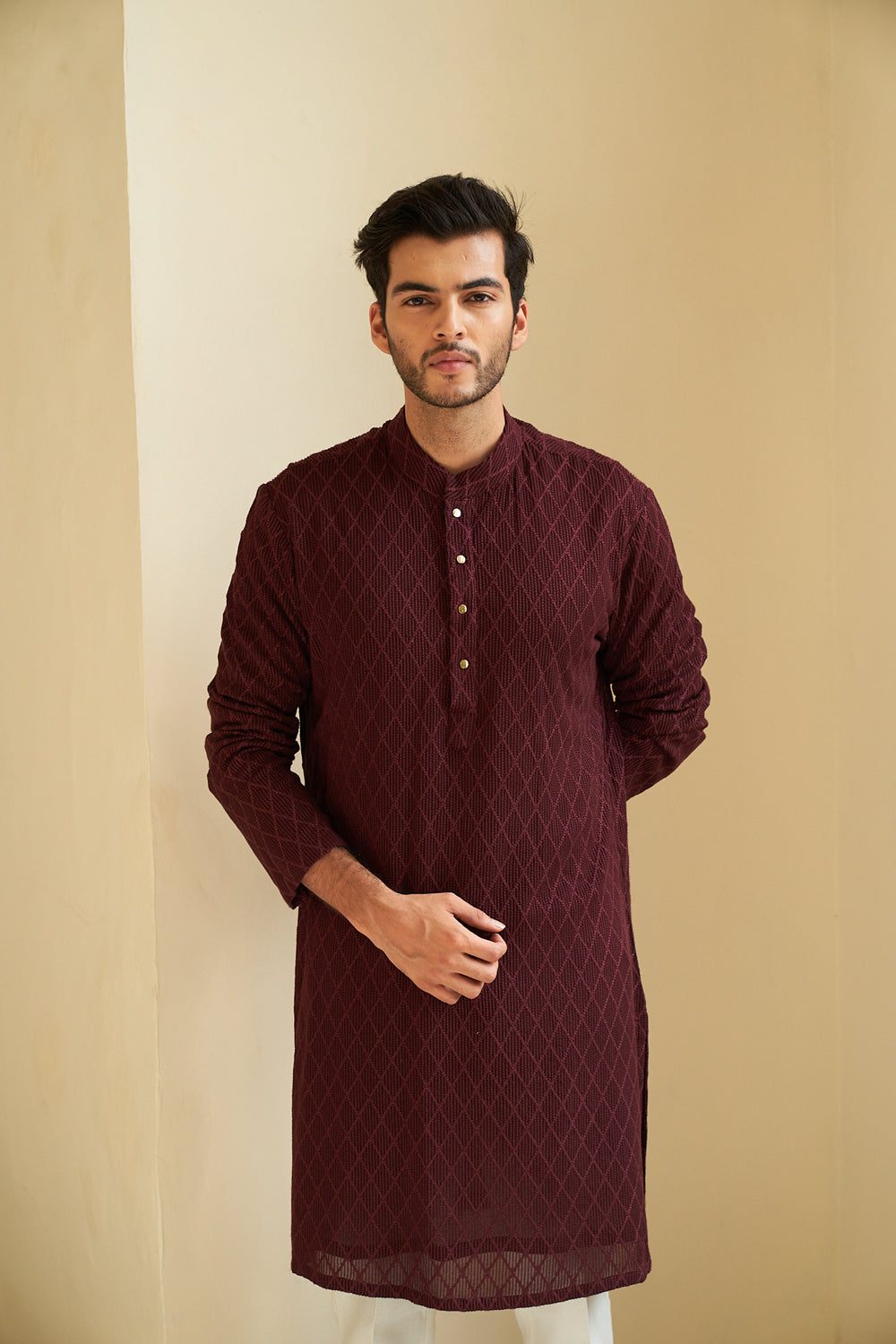 Ox Blood Kurta Set - Auraya Fashion -  - #tag1# - #tag2# - #tag3# - #tag3#