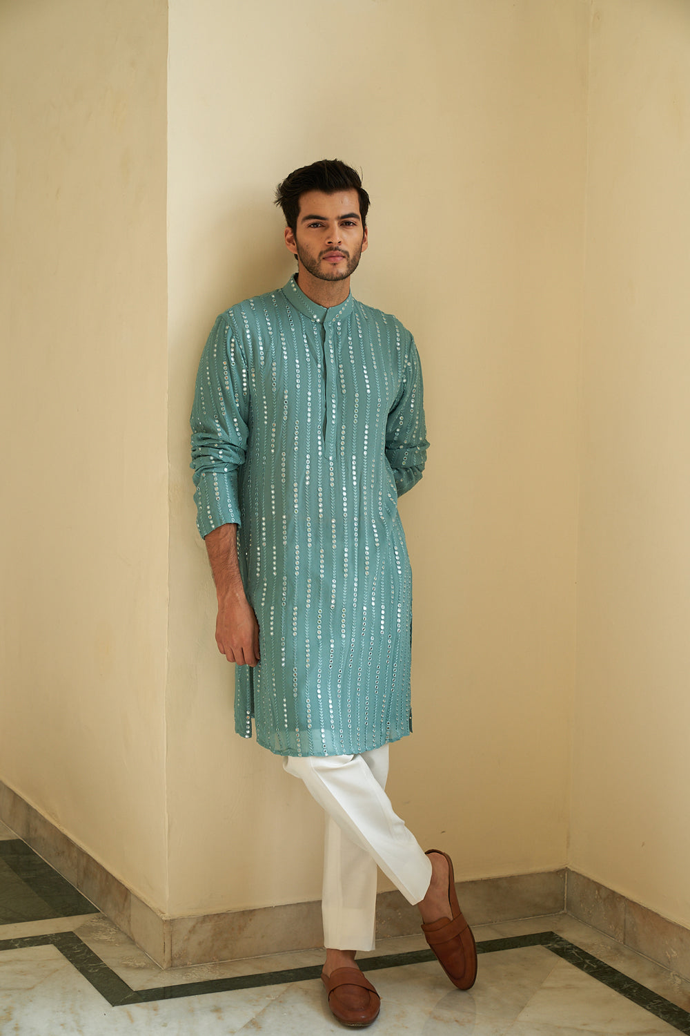 Marine Kurta Set - Auraya Fashion - Contrast By Parth - #tag1# - #tag2# - #tag3# - #tag3#