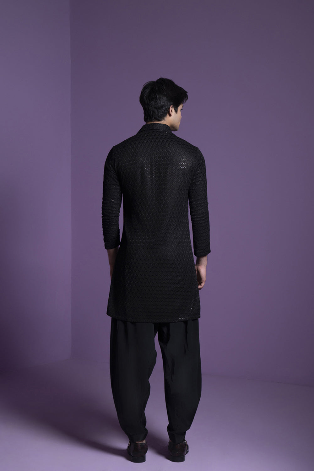 Black Kurta Set - Auraya Fashion -  - #tag1# - #tag2# - #tag3# - #tag3#