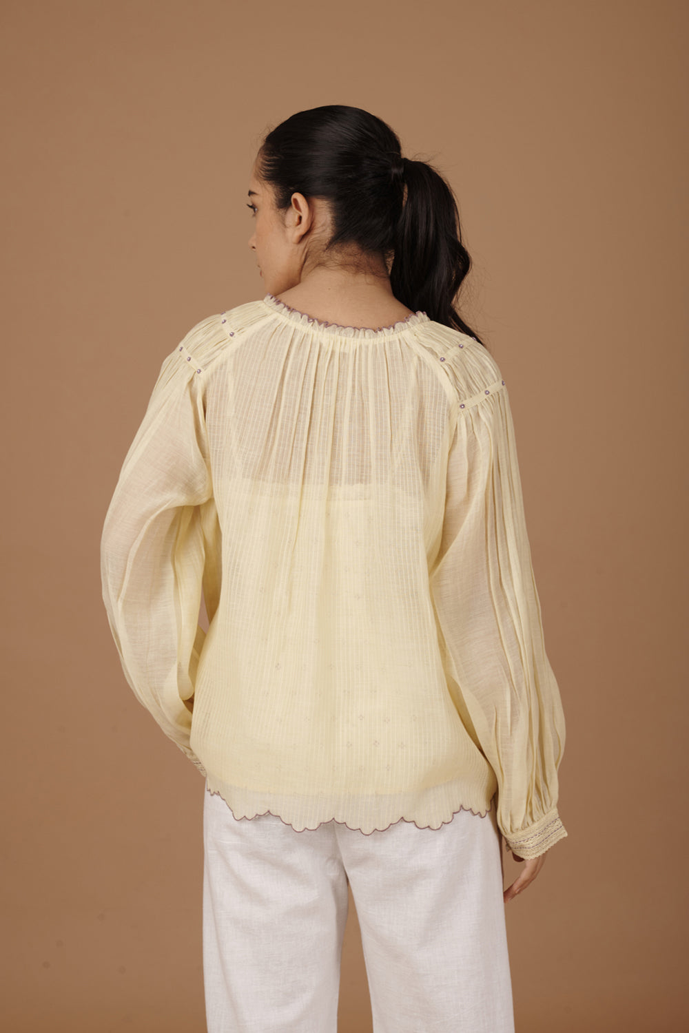 Canary Beaded Blouse