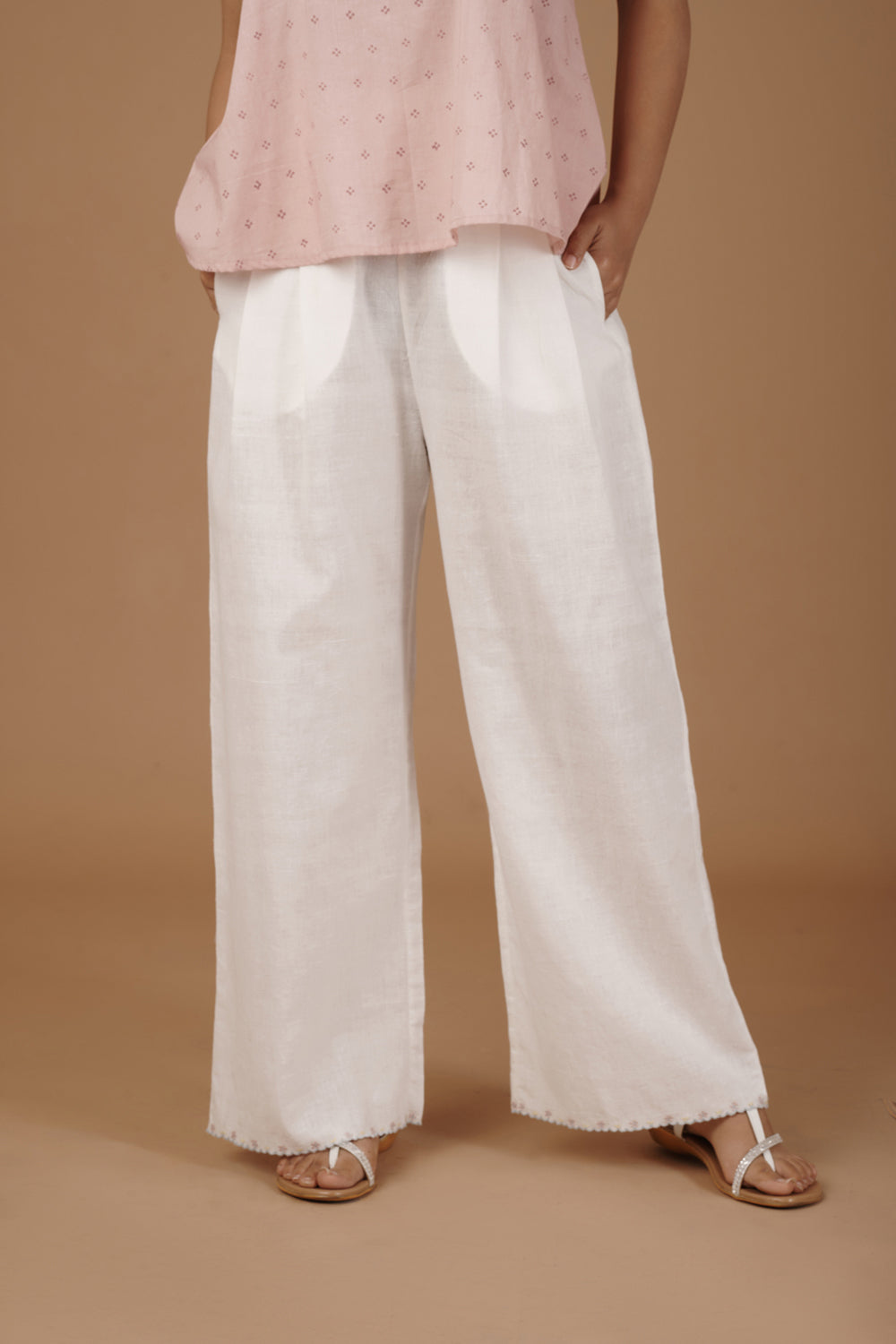 Khadi Scalloped Pant