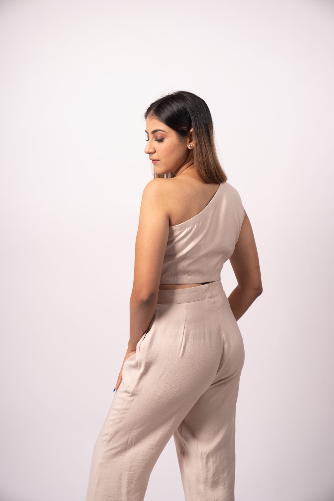 Structured Creme Pure Cotton Monochromatic Luxury Power Set
