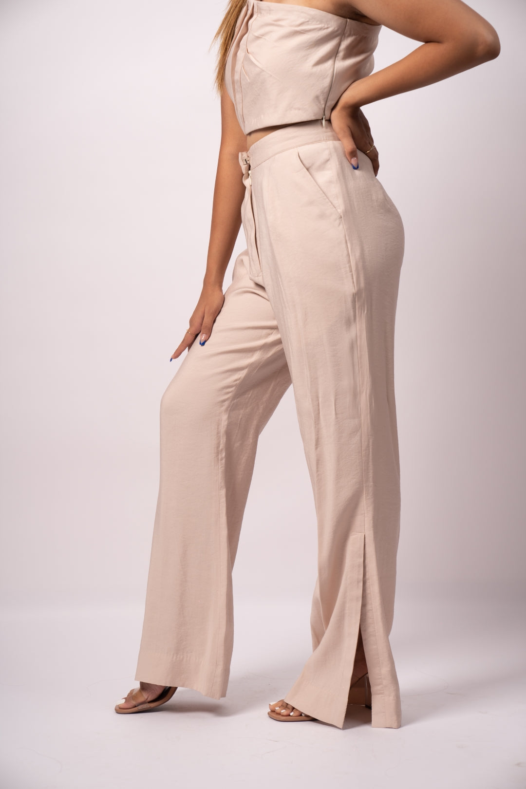 Structured Creme Pure Cotton Monochromatic Luxury Power Set