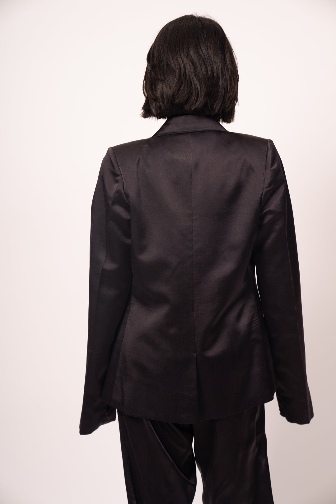 The Mistress Black Satin Corset Suit with Jacket – Luxury Co-ord Set