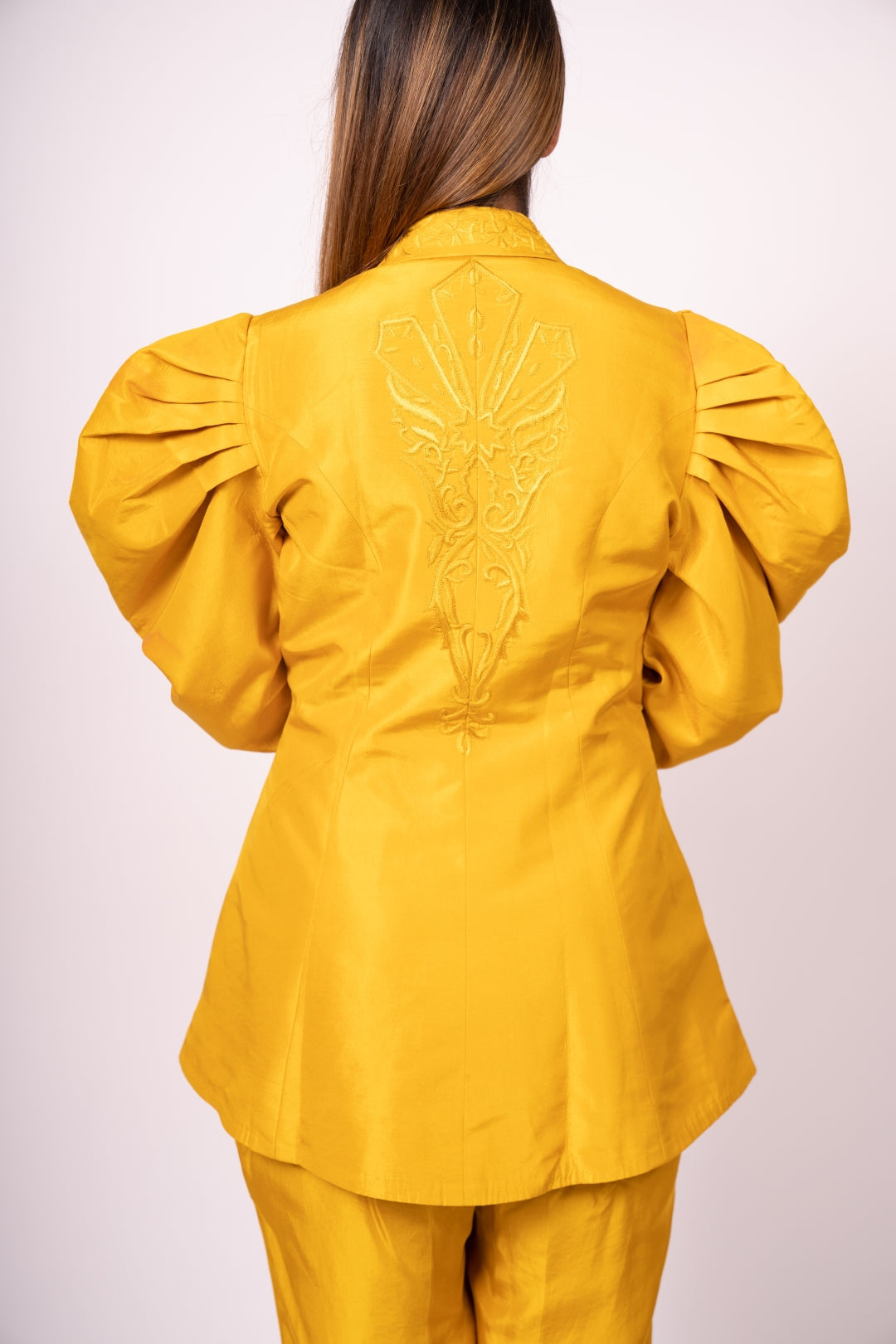 The Duchess 100% Silk Jacket and Relaxed Pants Evening Set
