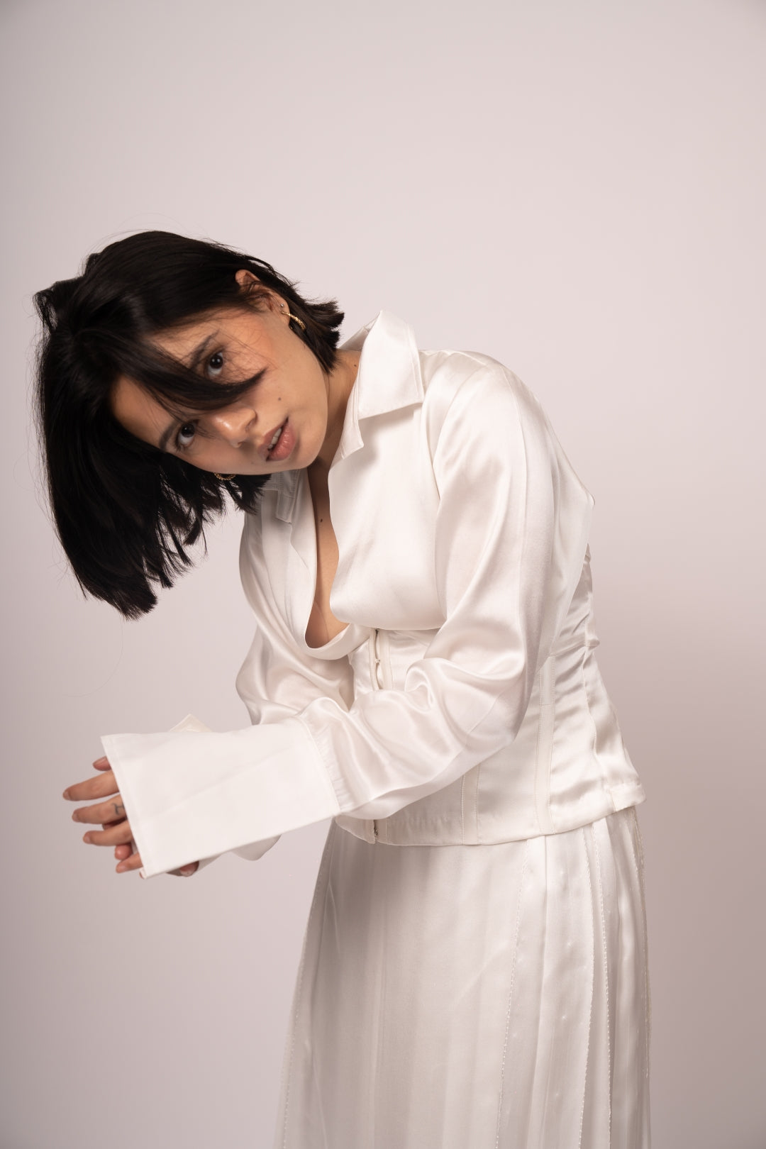 Royal Daffodil Romantic Flowy Skirt and Soft Shirt Luxury Set