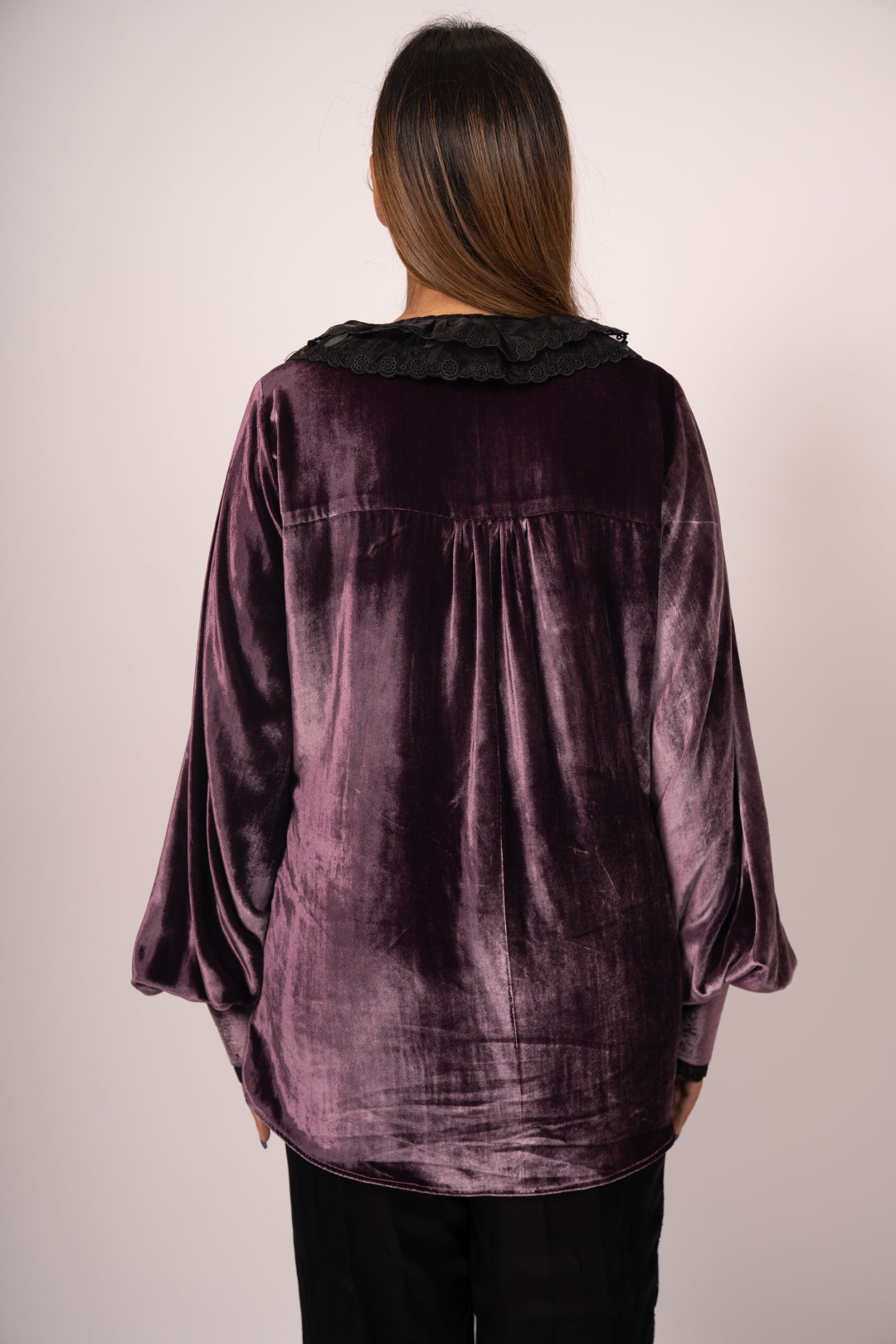 Lady In Love Pure Velvet Co-ord Set with Fluid Satin Trousers