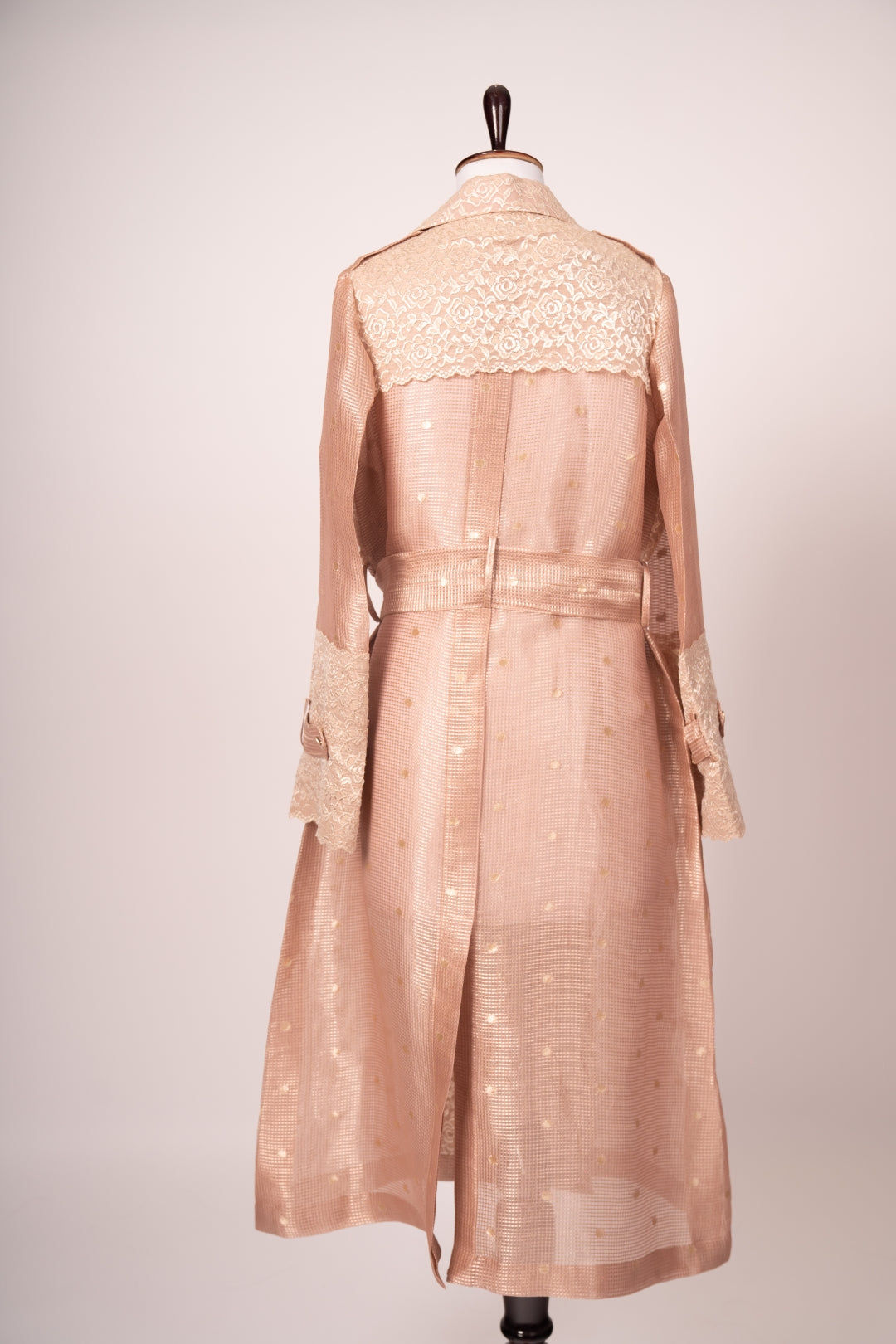 Elegant Nude Net Jacket - Vintage Romantic Layering for Luxury Events