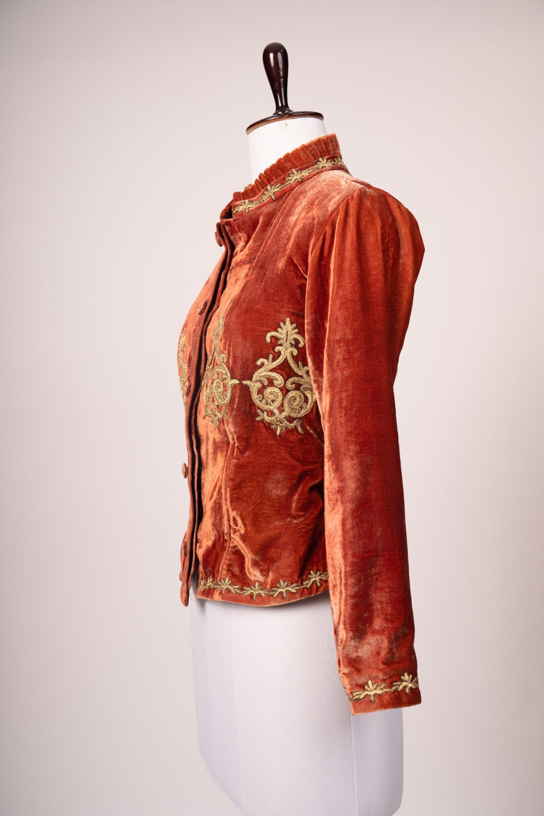 Luxury Velvet Victorian Lady Jacket - Structured Evening Outerwear