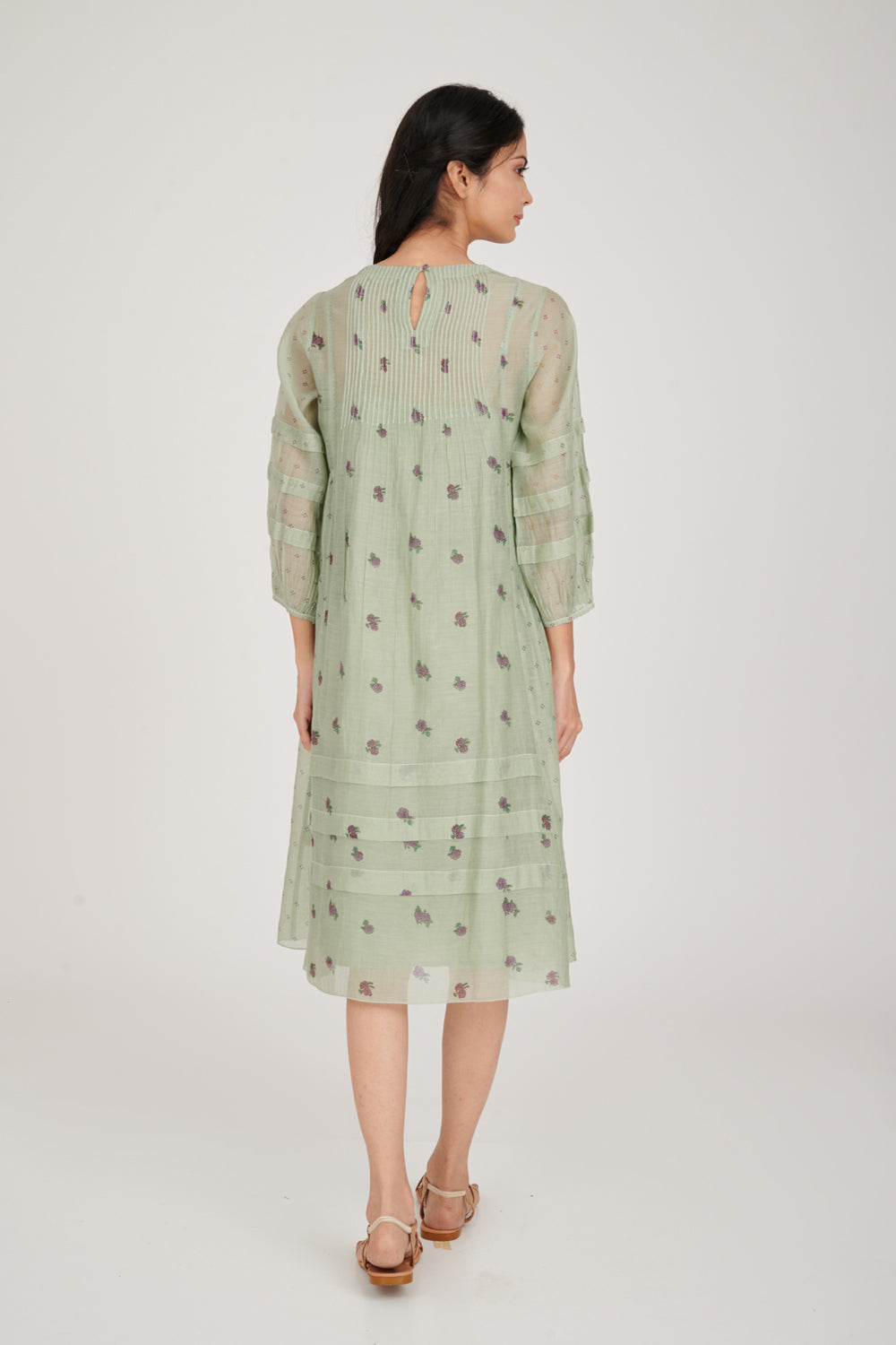 Crimp Flora Midi Dress