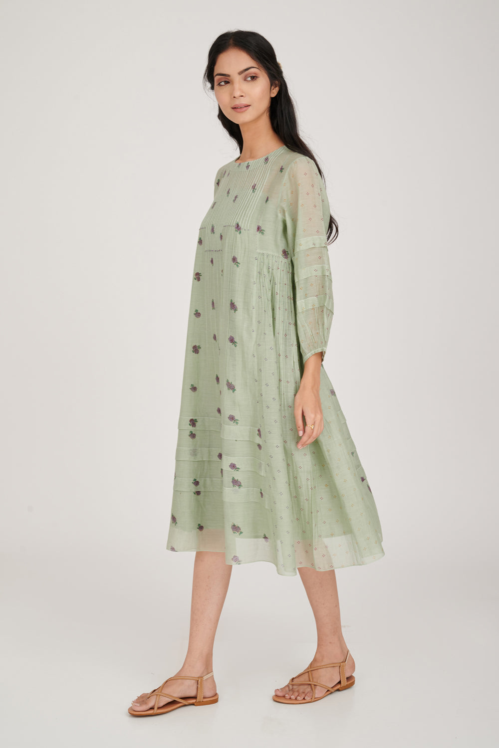 Crimp Flora Midi Dress