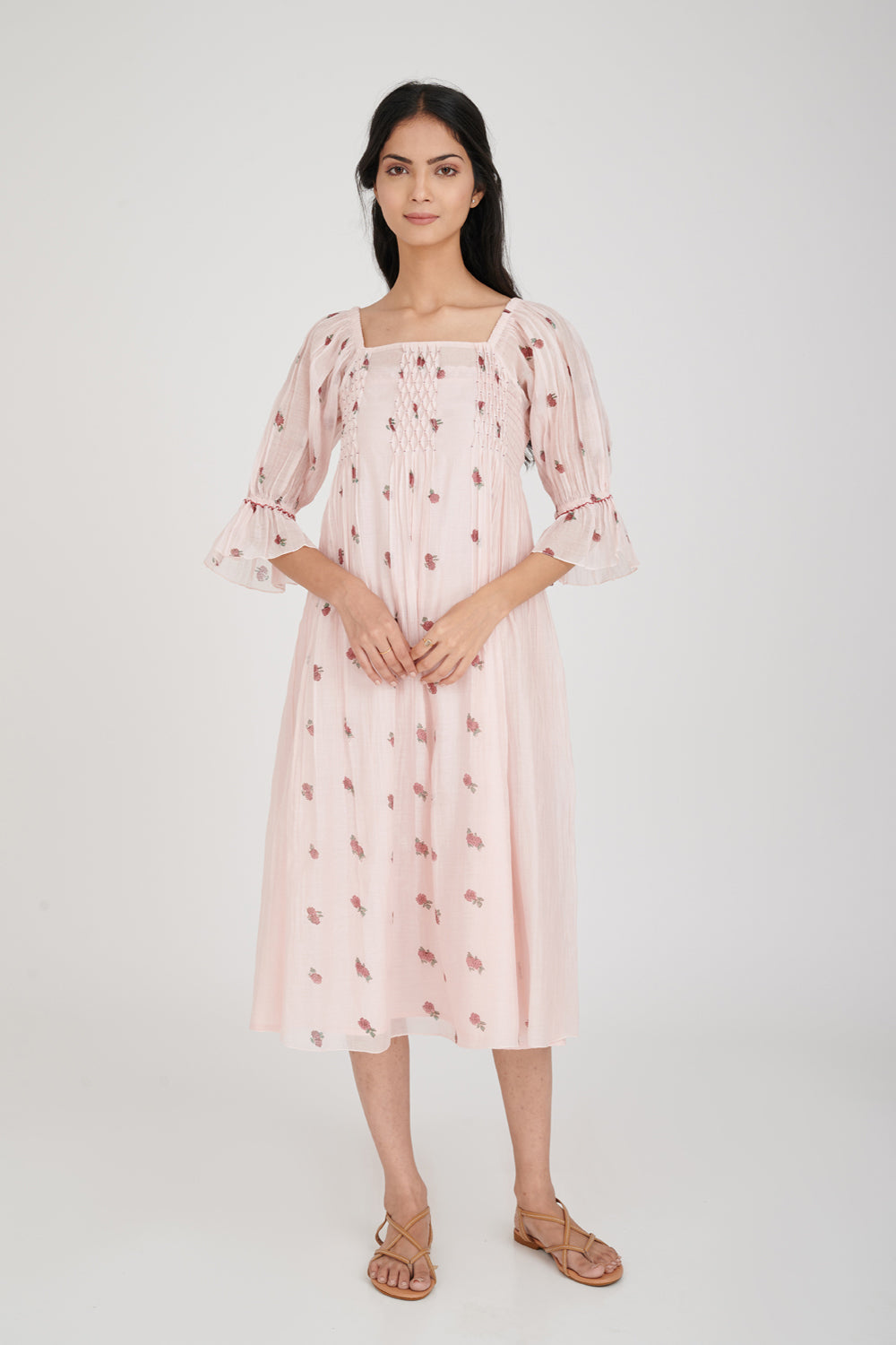 Anemone Pleated Midi Dress