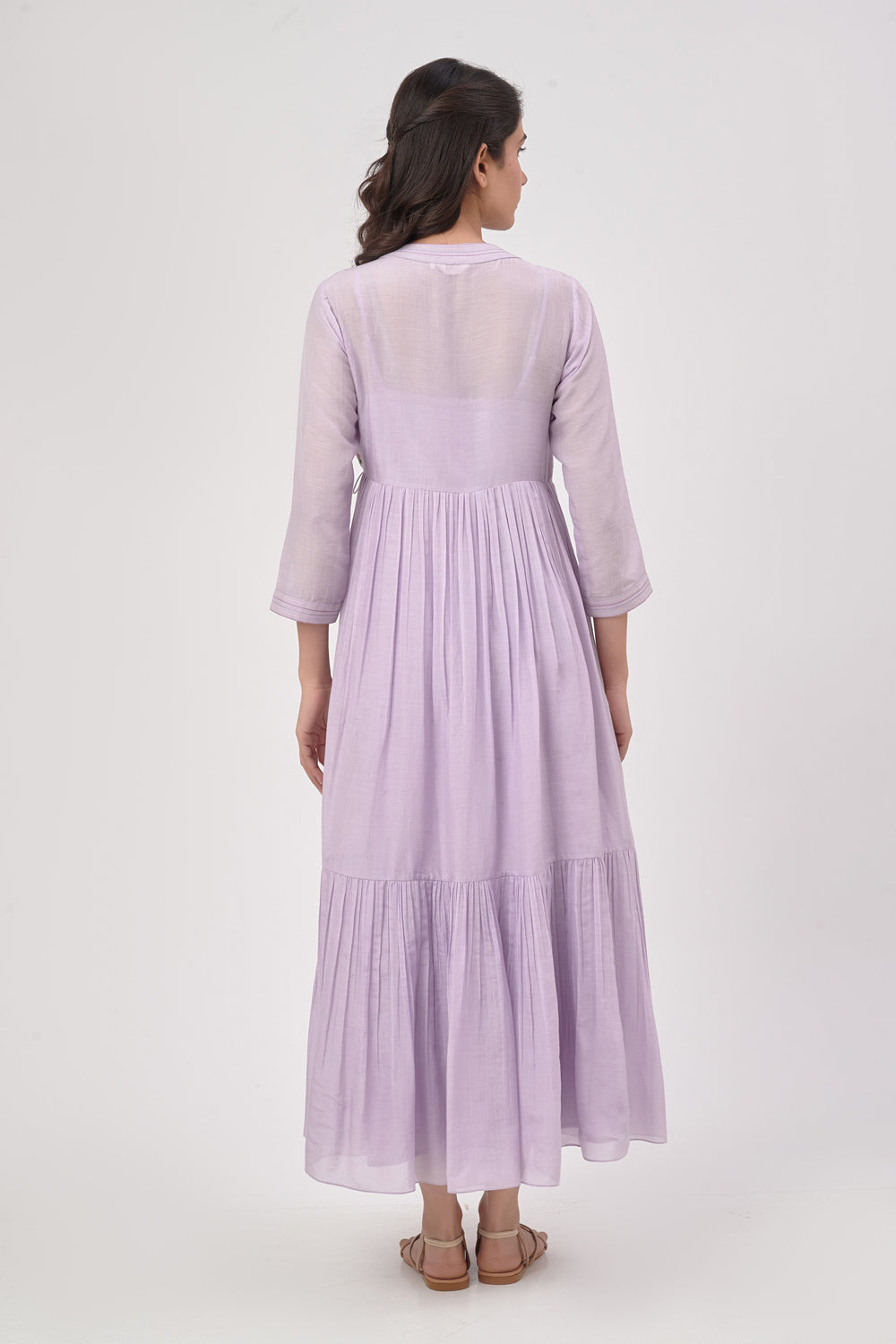 Lilac Angrakha Maxi Dress