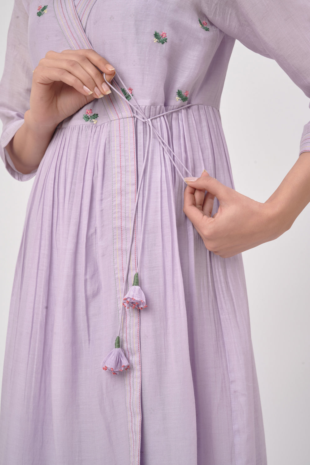 Lilac Angrakha Maxi Dress