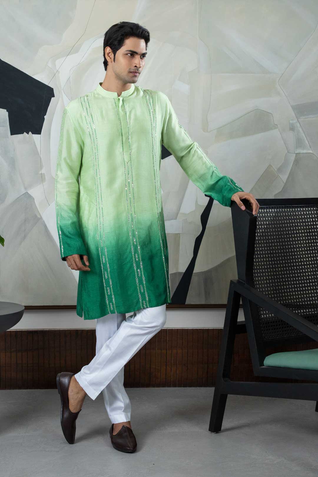 Cool green kurta set