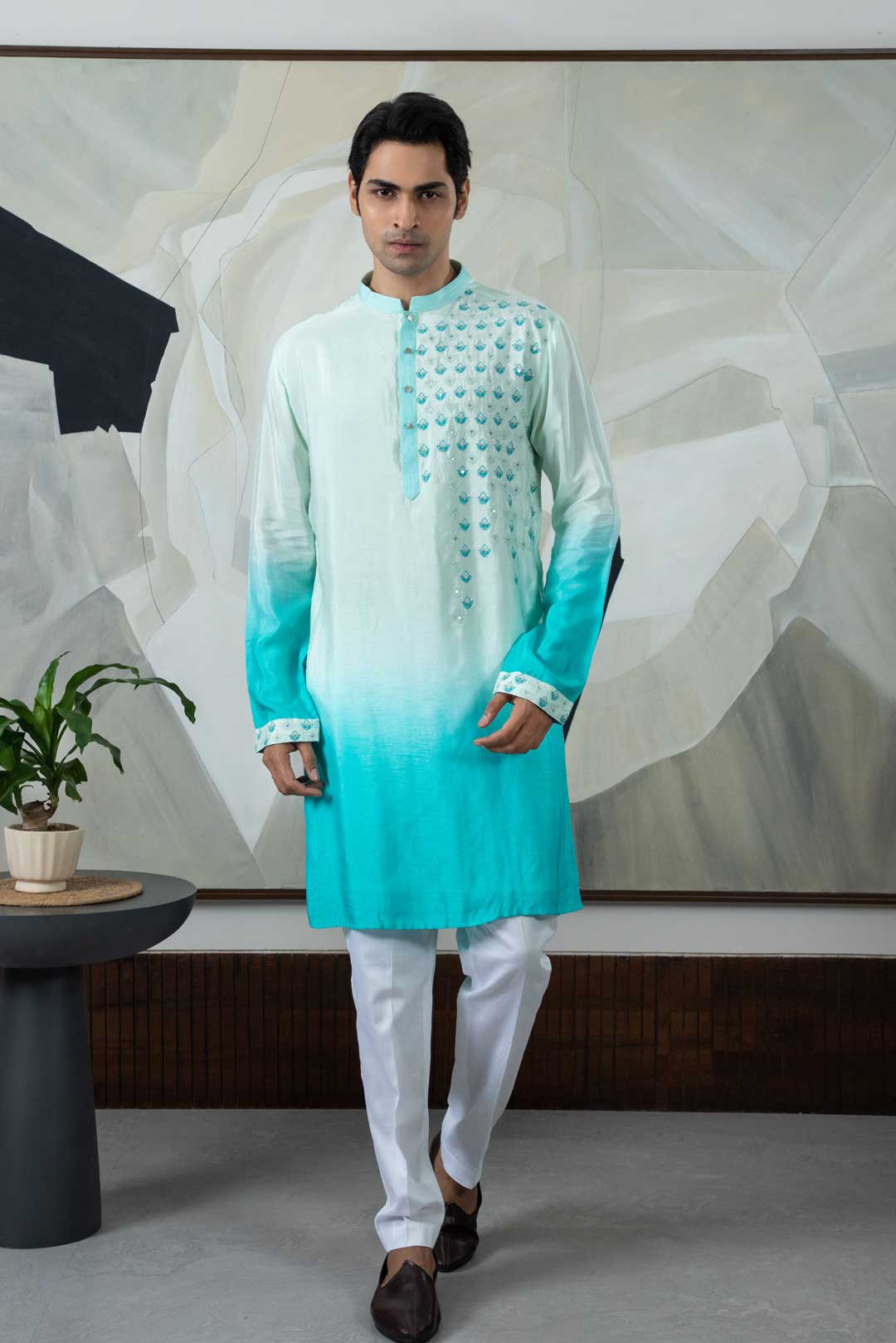 Turquoise kurta set