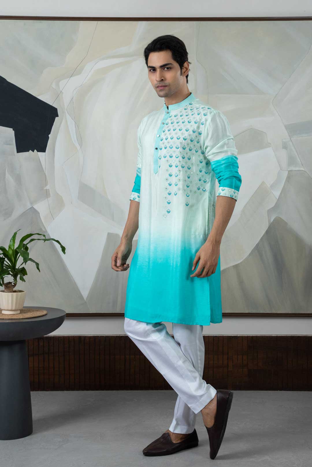 Turquoise kurta set