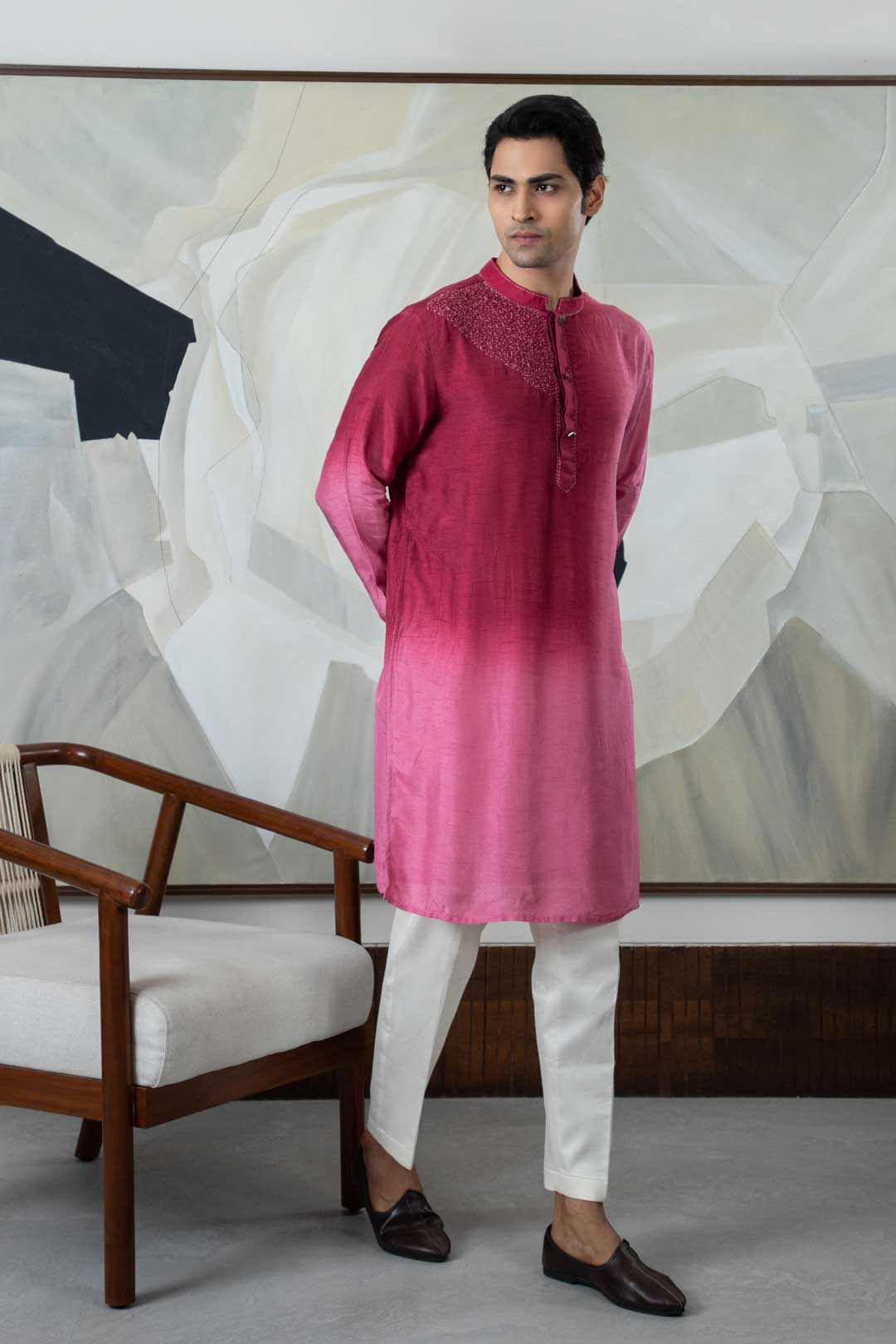 Carmine kurta set