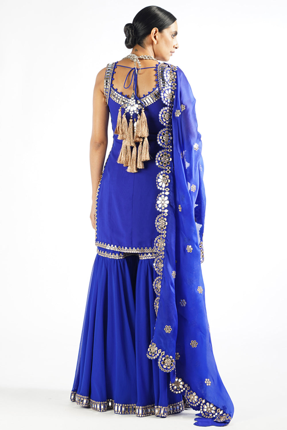 Royal Blue Georgette Sharara