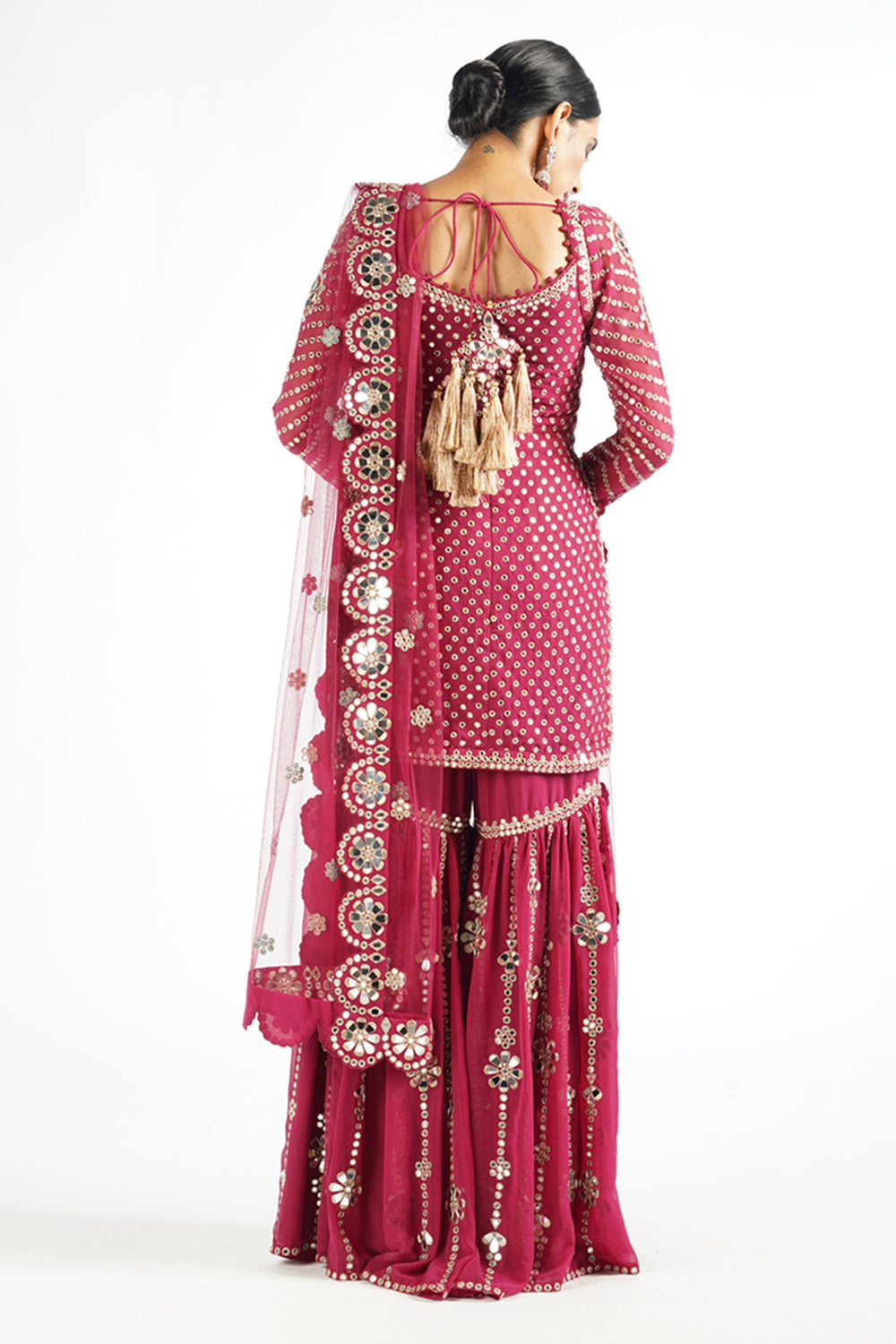 Mellow Wine Sharara Set