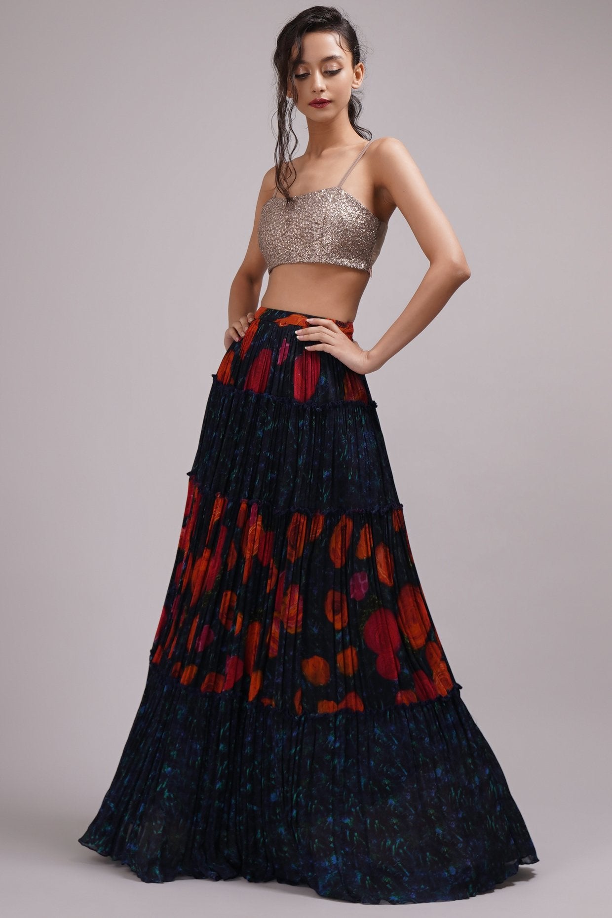 Bustier Style Blouse Lehenga Set