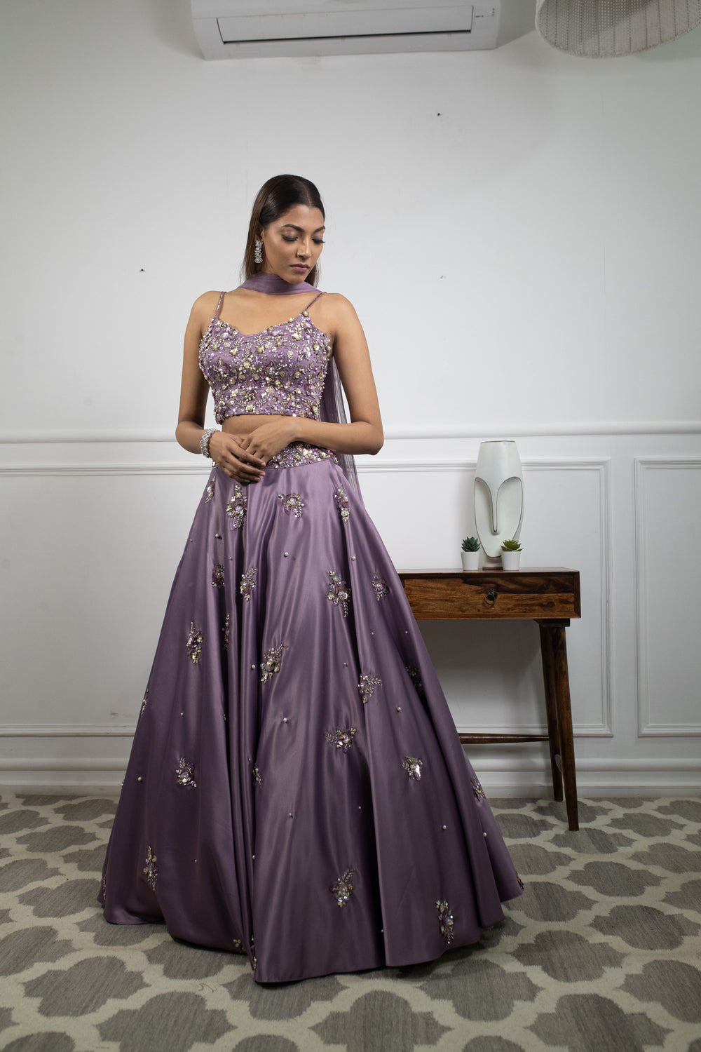 Lilac Dream Lehenga - Auraya Fashion - Parul Gandhi Label - #tag1# - #tag2# - #tag3# - #tag3#