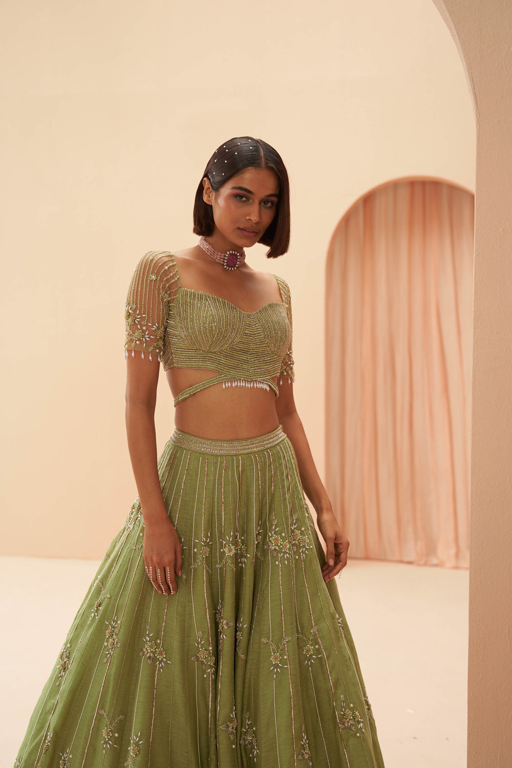 Jade Lehenga