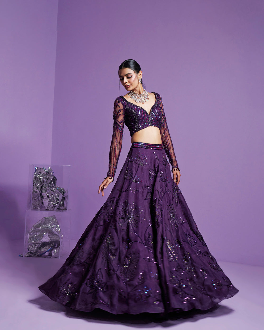 Stellar Lehenga Set - Auraya Fashion -  - #tag1# - #tag2# - #tag3# - #tag3#