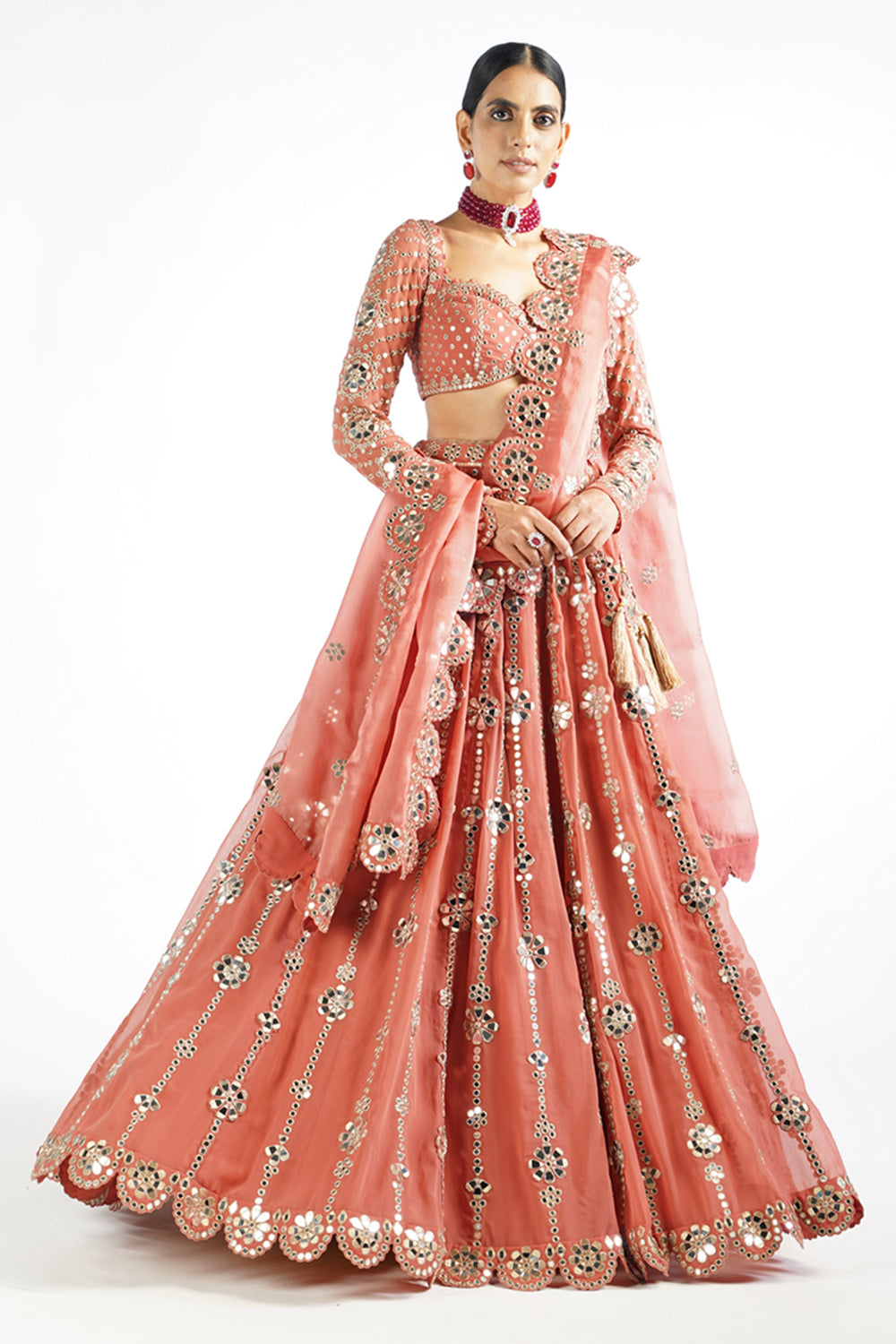 Mellow Rose Chandelier Drop Lehenga Set