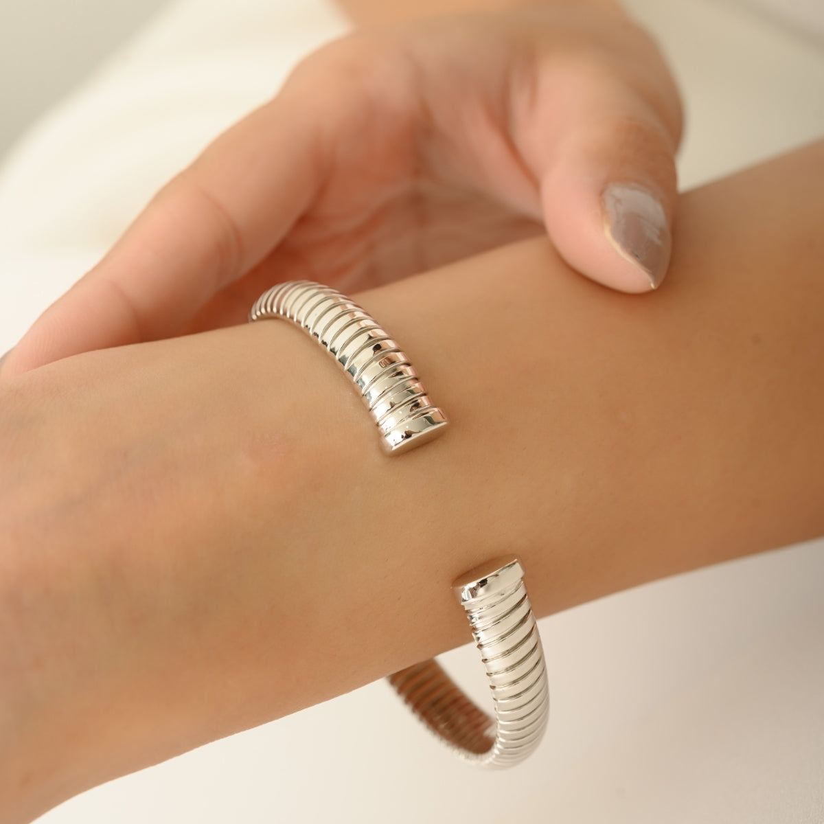 925 Silver Mini Cross Sign Cuff Bracelet