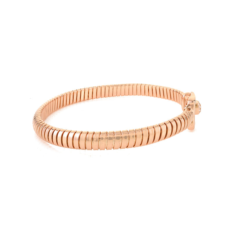 Rose Gold Cuff Bracelet with Lock