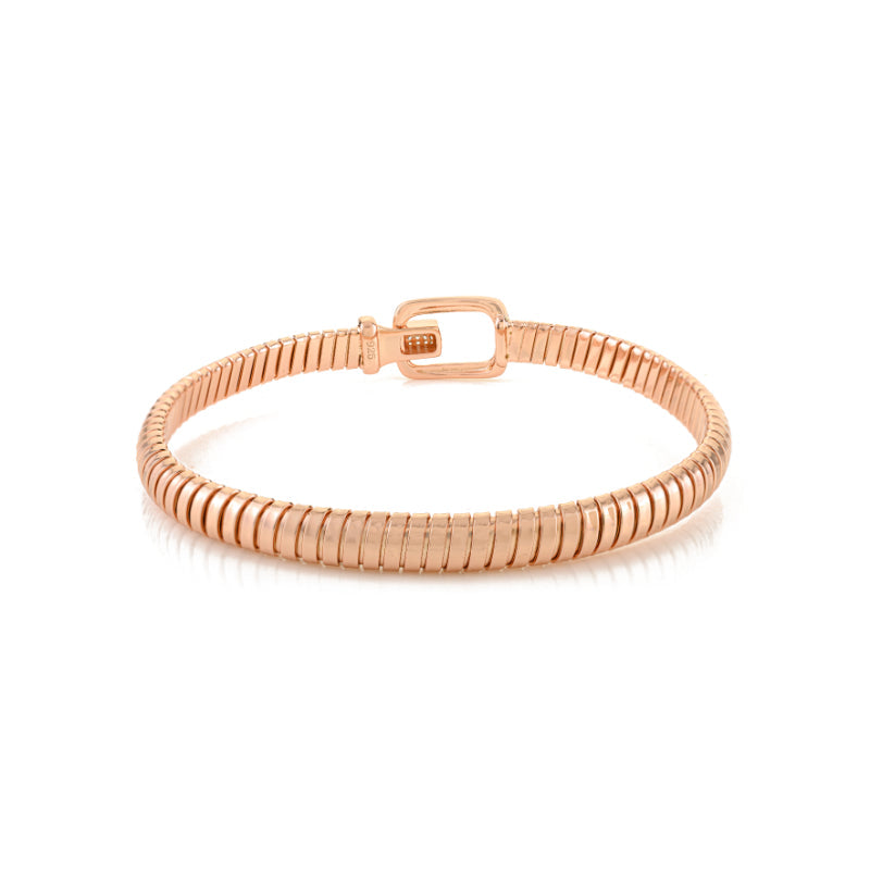 Rose Gold Cuff Bracelet with Lock