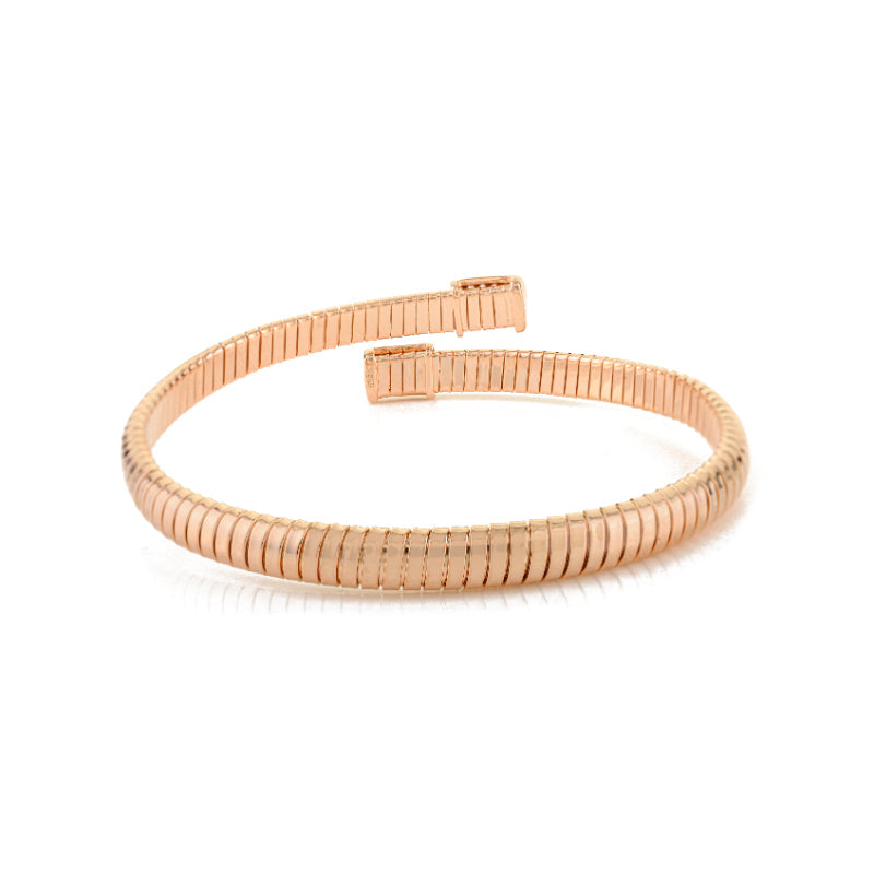 Rose Gold Diamond Cuff Bangle Bracelet