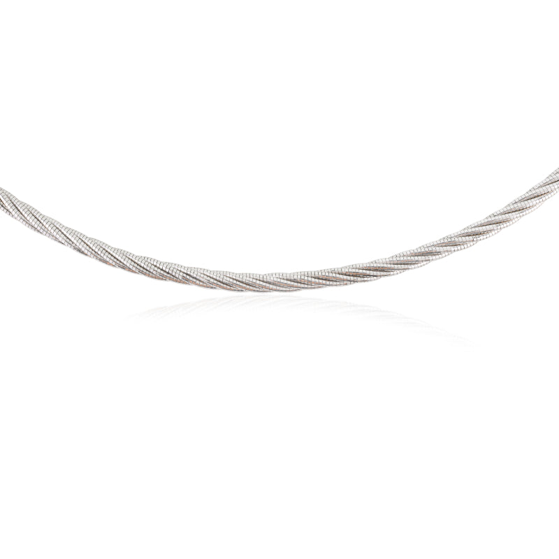 Handcrafted Sterling Silver Braided Rope Necklace