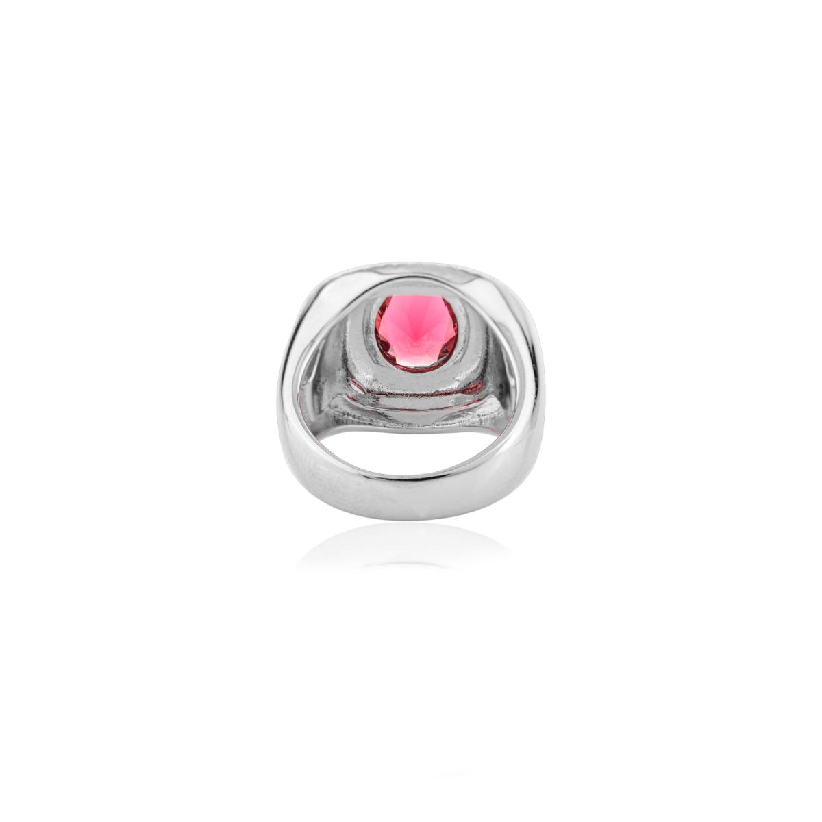 925 Sterling Silver Blue Halo Signet Ring