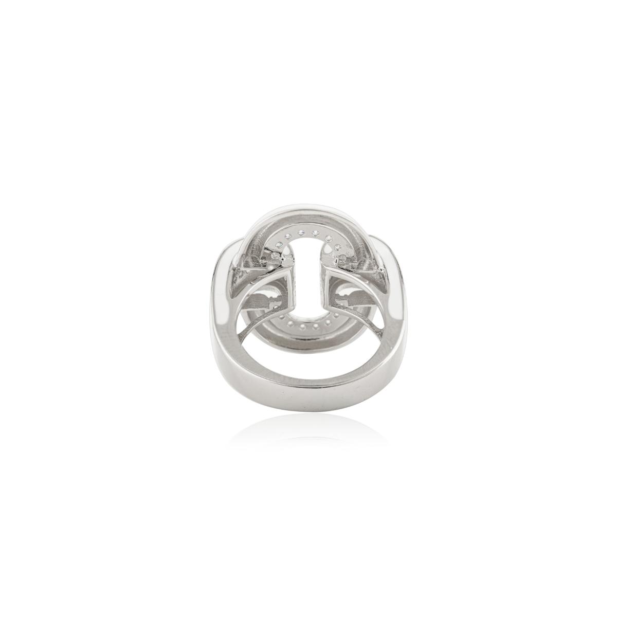 925 Sterling Silver Enamel Buckle Ring