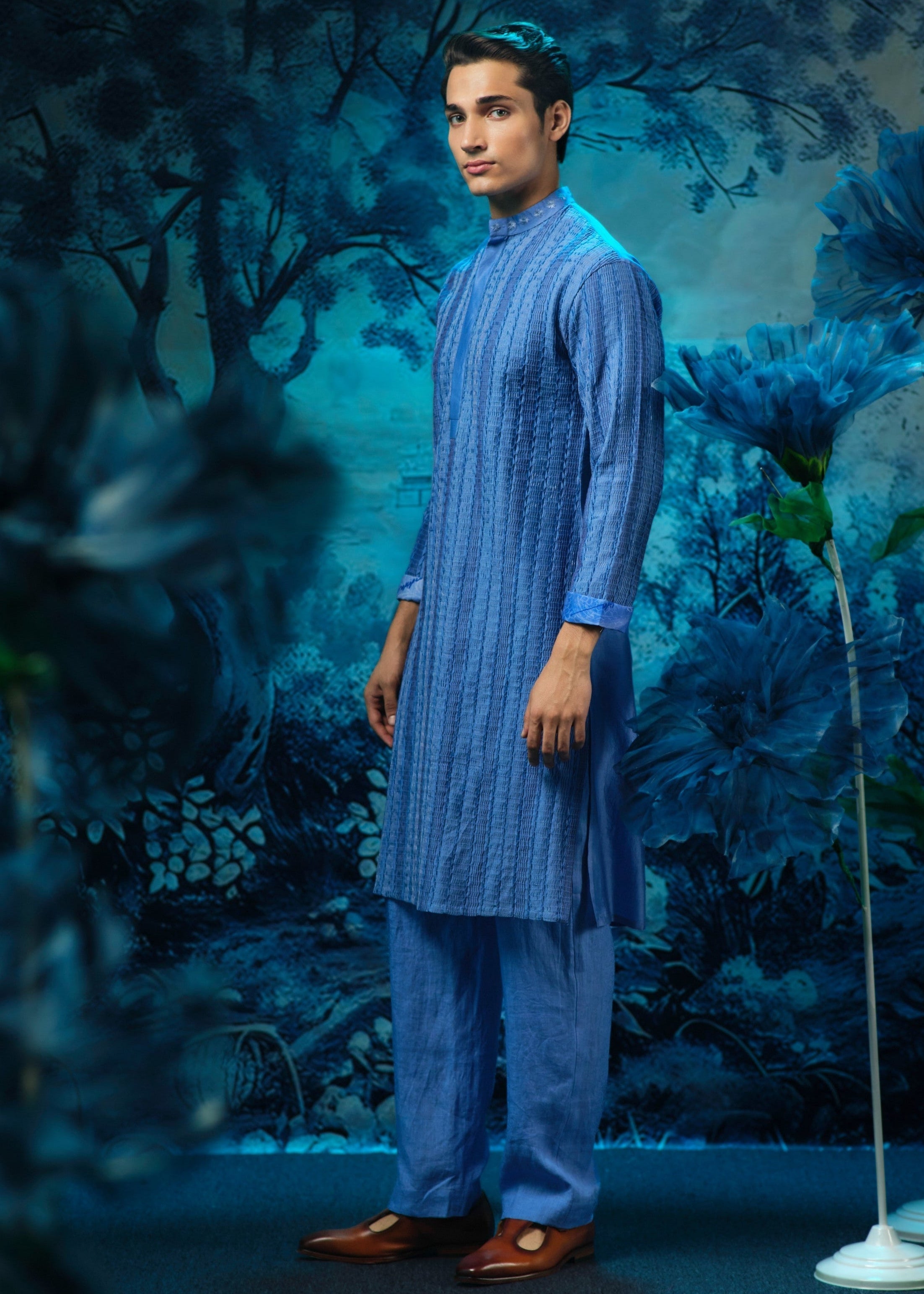 Indigo Bliss Pintuck Kurta with Pant