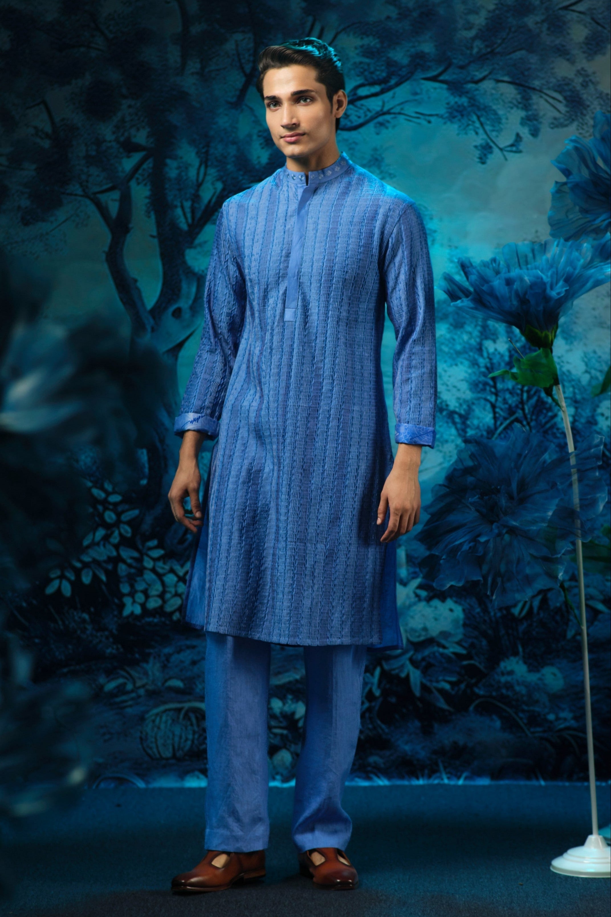 Indigo Bliss Pintuck Kurta with Pant