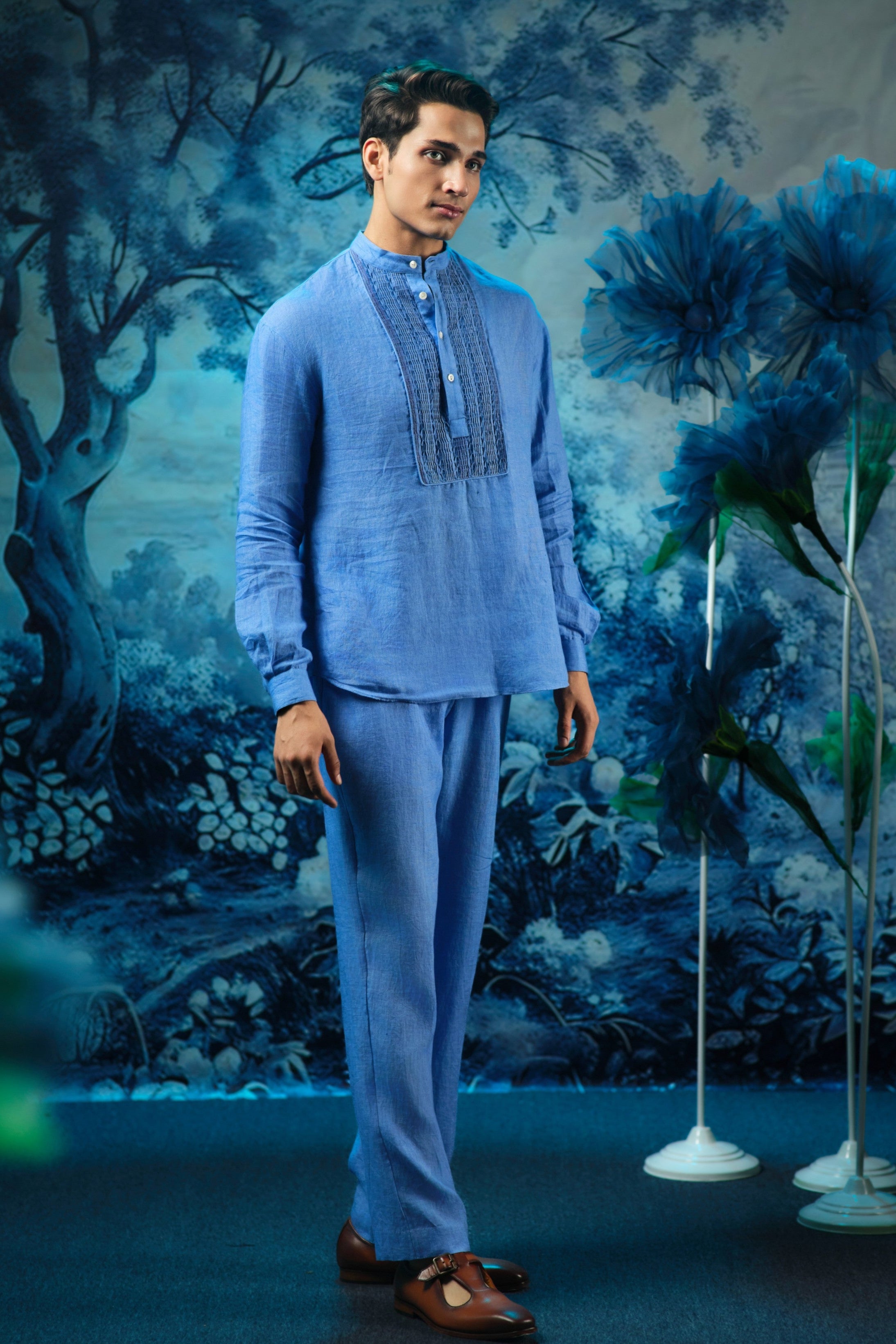 Indigo Short Length Kurta With Pant