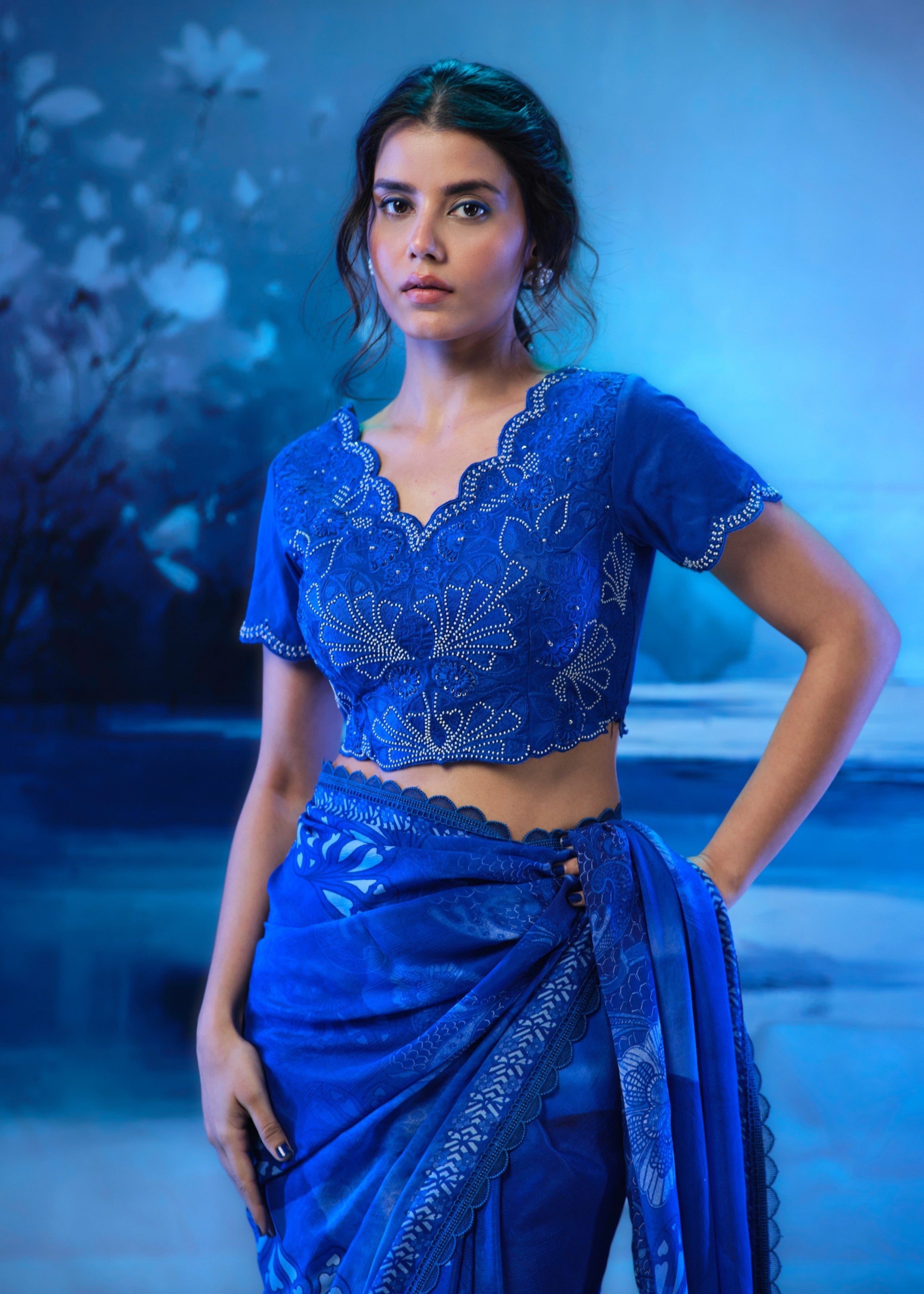 Indigo Mirage Saree