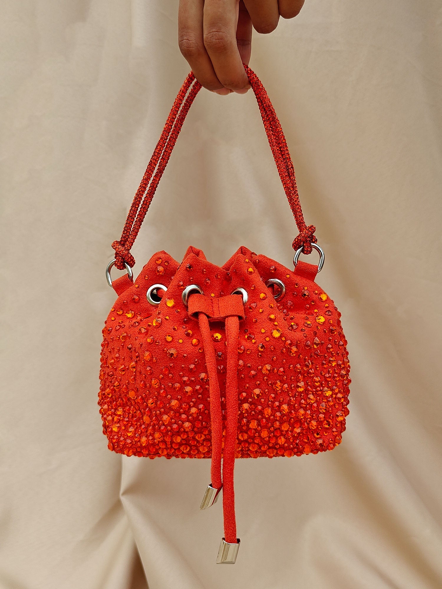 Image of The Micro Bucket Bag in Orange