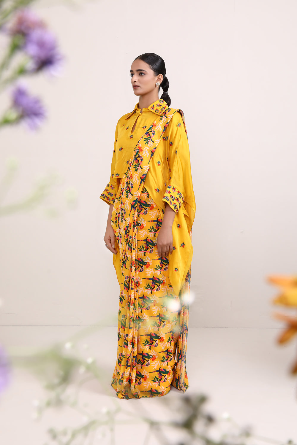 Marigold Saree - Auraya Fashion 