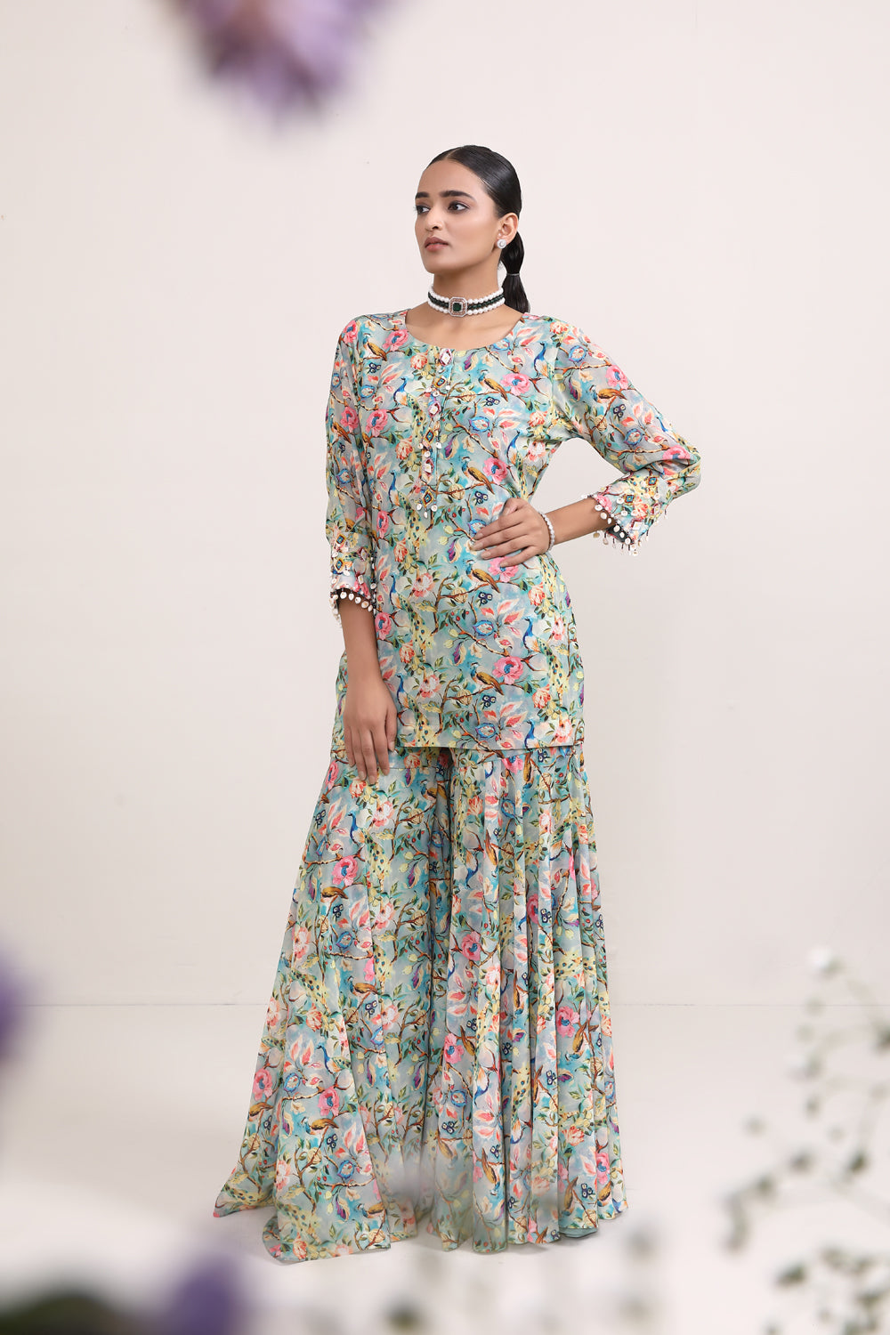 Orchid Sharara Set - Auraya Fashion - Miku Kumar - 