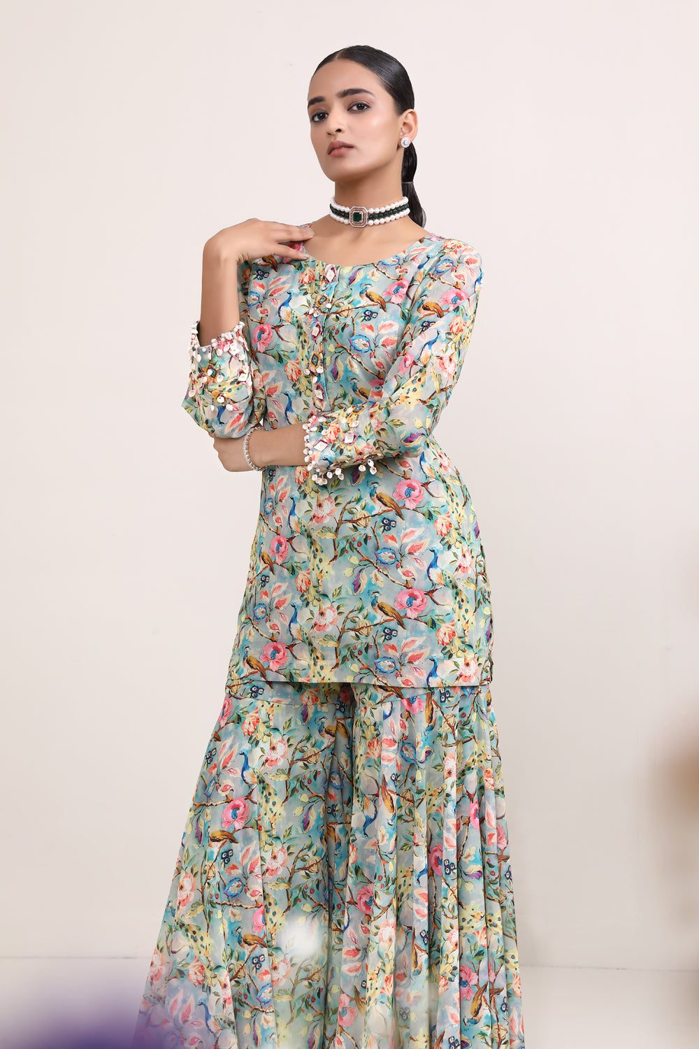 Orchid Sharara Set - Auraya Fashion 